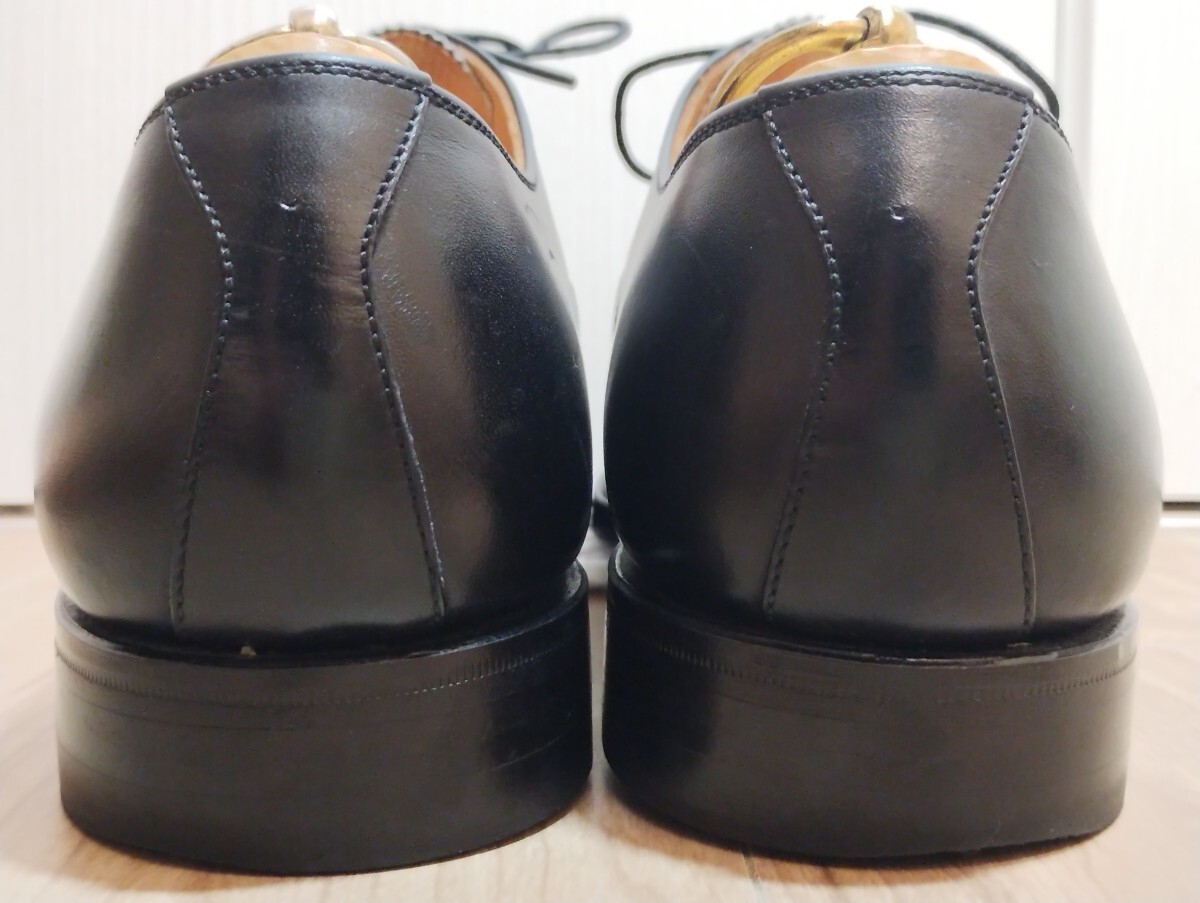 減りわずか スコッチグレイン ストレートチップ 黒 24.5 日本製 3526 アシュランス 靴 革靴 グッドイヤーウェルト製法_画像4