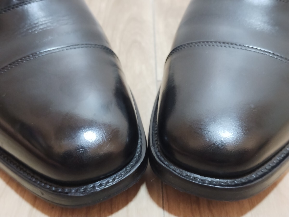 減りわずか スコッチグレイン ストレートチップ 黒 24.5 日本製 3526 アシュランス 靴 革靴 グッドイヤーウェルト製法_画像5