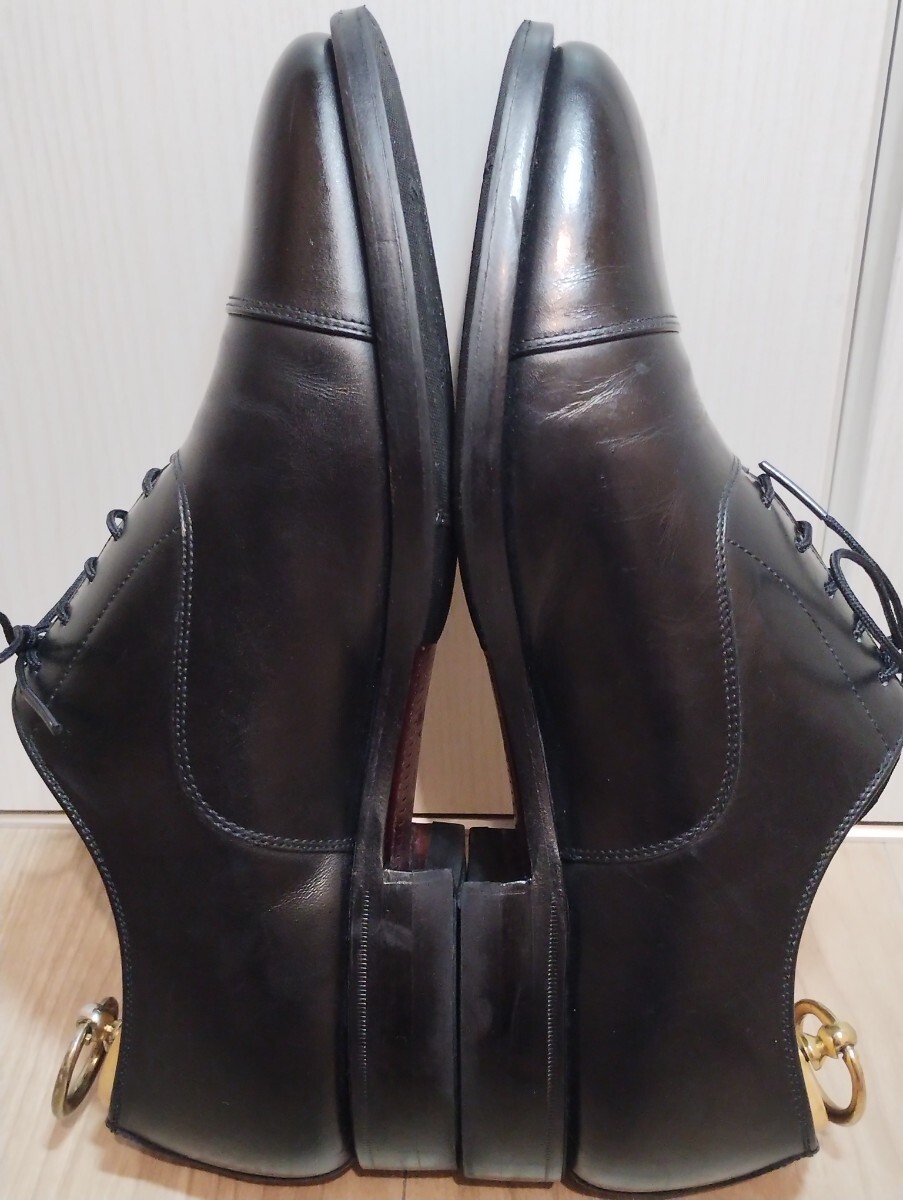 減りわずか スコッチグレイン ストレートチップ 黒 24.5 日本製 3526 アシュランス 靴 革靴 グッドイヤーウェルト製法_画像7