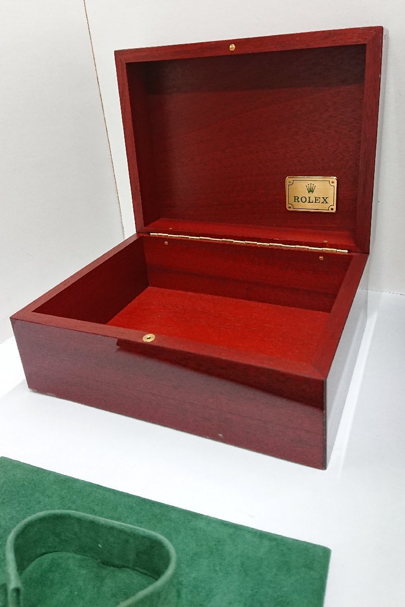⑤{USED товар }ROLEX/ Rolex BOX коробка внутри коробка из дерева часы кейс коробка только * загрязнения * царапина * пятна и т.п. есть 