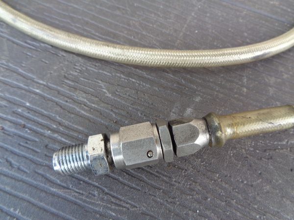 ★No.4858「倉庫整理大セール!GOOD RIDGE製 ステンメッシュブレーキライン・7/16バンジョー&フィッティング付 ハーレーダビットソン」_画像3