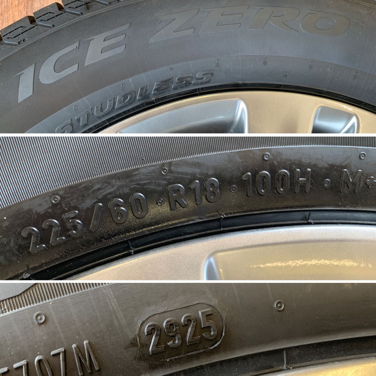 新品冬タイヤ付!! 現行 40系 アルファード ヴェルファイア 純正 18インチ 7J+40 120-5H●新品ピレリ 225/60-18 25年製★スタッドレス 即納_画像10