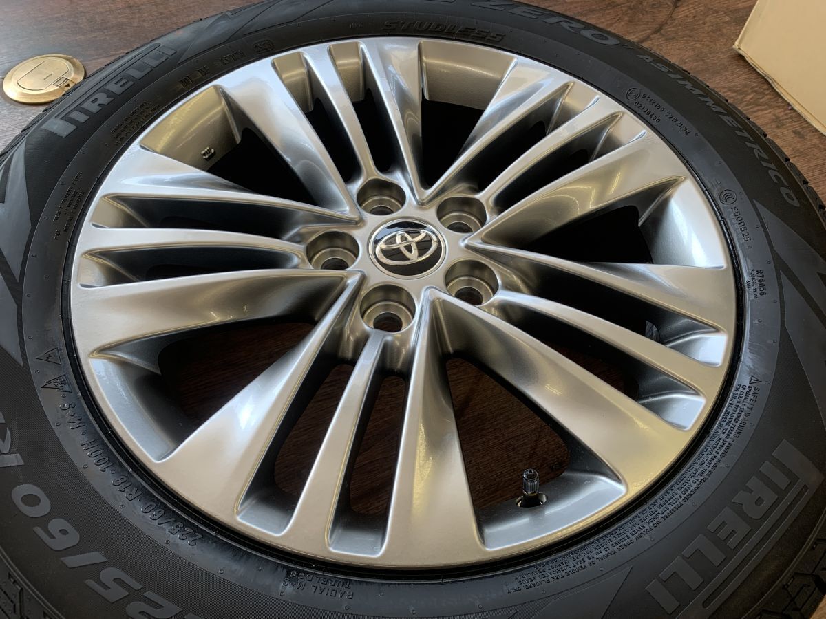 新品冬タイヤ付!! 現行 40系 アルファード ヴェルファイア 純正 18インチ 7J+40 120-5H●新品ピレリ 225/60-18 25年製★スタッドレス 即納_画像2