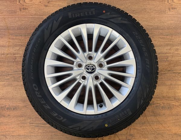 新品冬タイヤ付 現行 40系 アルファード ヴェルファイア 純正 17インチ◆6.5J+40 120-5H●新品ピレリ 225/65R17 25年製★スタッドレス 即納_画像1