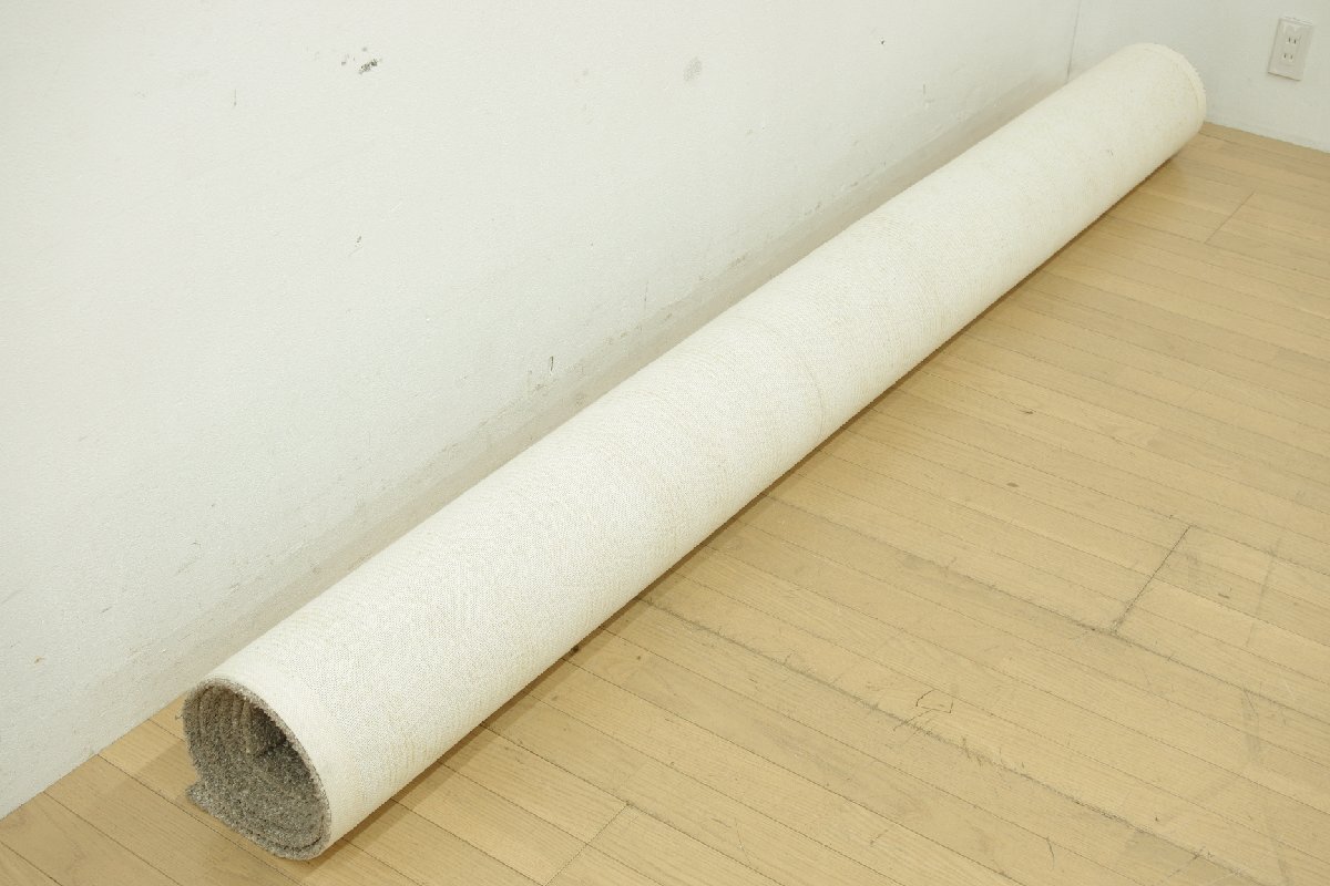 モデルルーム展示品 川島織物セルコン ラグ カーペット 絨毯 マット コーンスノー 280×250cm 毛70% 麻30% リビング シンプル モダン_画像10