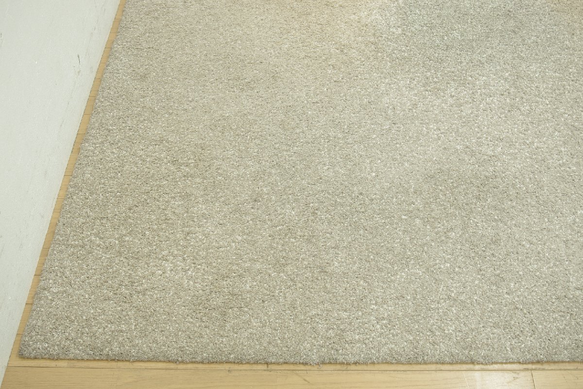 モデルルーム展示品 川島織物セルコン ラグ カーペット 絨毯 マット コーンスノー 280×250cm 毛70% 麻30% リビング シンプル モダン_画像5