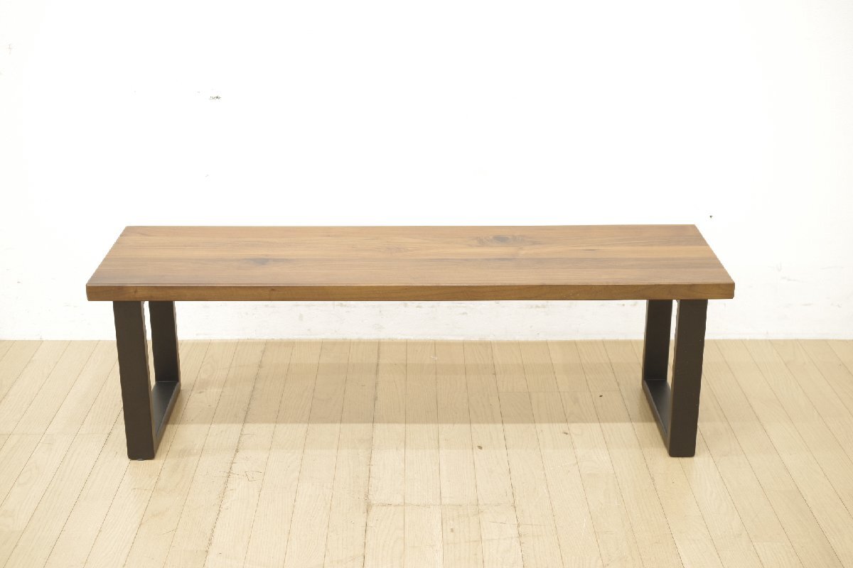 モデルルーム展示品 ACTUS アクタス LAP RAPシリーズ ダイニングベンチ 長椅子 ウォールナット 幅135cm ベンチ シンプル モダン リビング_画像2
