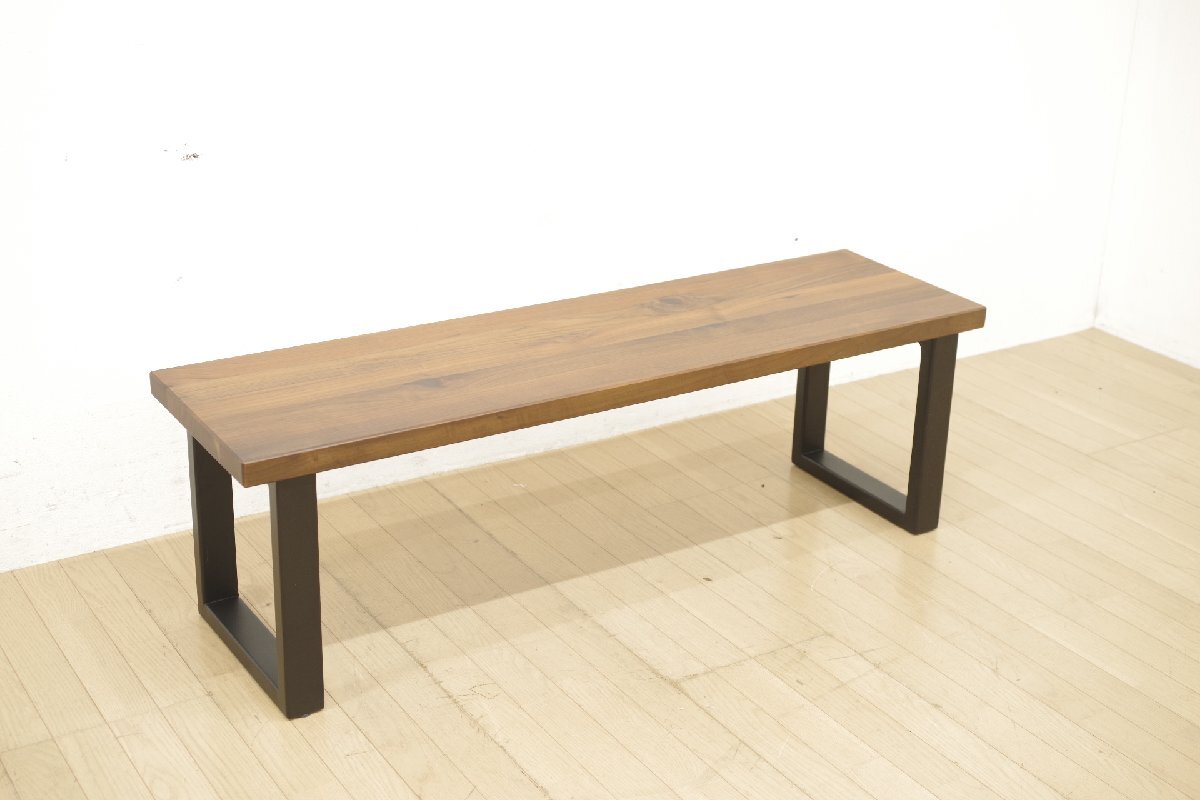モデルルーム展示品 ACTUS アクタス LAP RAPシリーズ ダイニングベンチ 長椅子 ウォールナット 幅135cm ベンチ シンプル モダン リビング_画像1