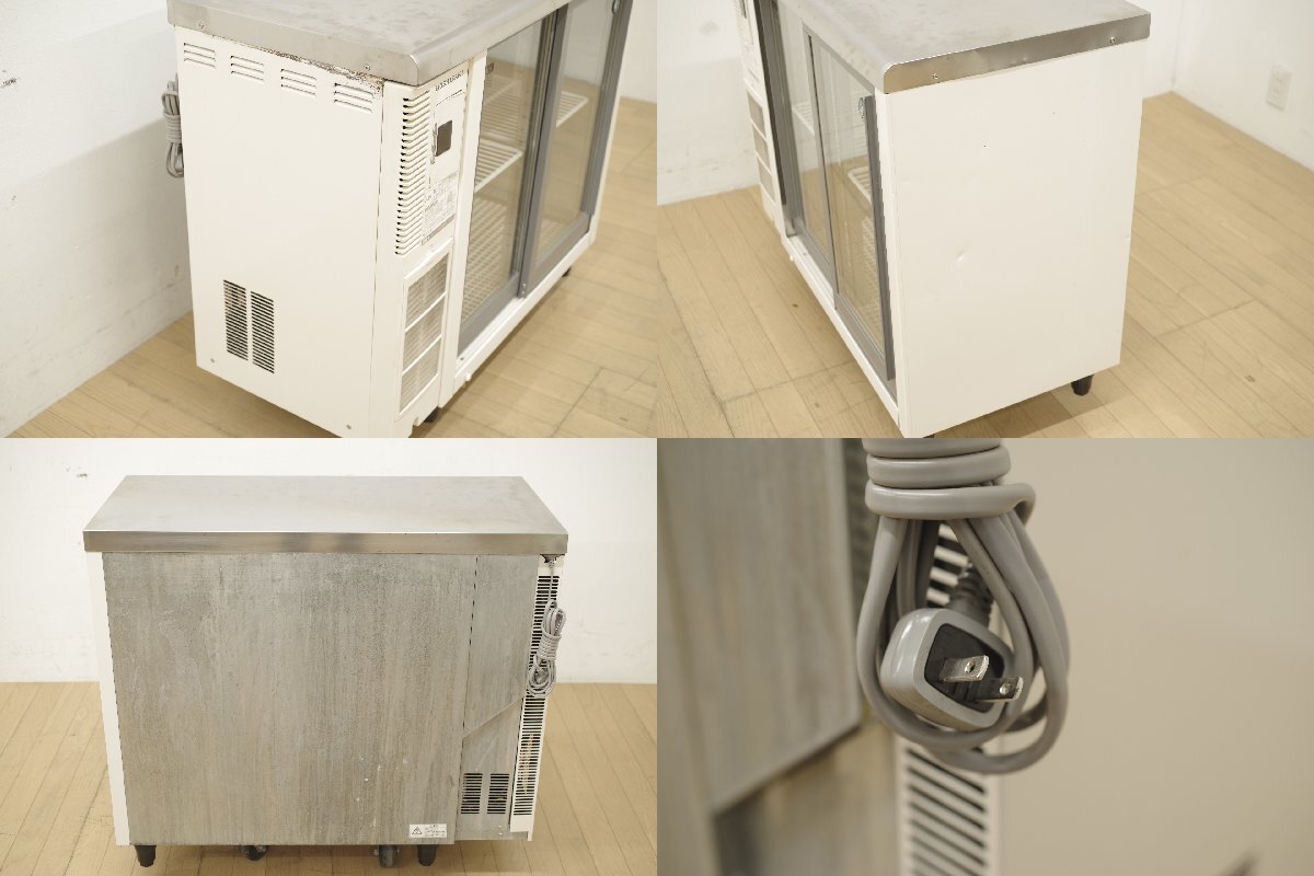 ホシザキ 台下冷蔵ショーケース RTS-90STB2 900×450mm スライドドア 単相100V 2015年製 テーブル型 小形 省スペース 厨房 業務用_画像9