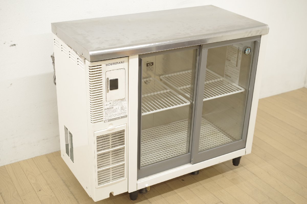 ホシザキ 台下冷蔵ショーケース RTS-90STB2 900×450mm スライドドア 単相100V 2015年製 テーブル型 小形 省スペース 厨房 業務用_画像1