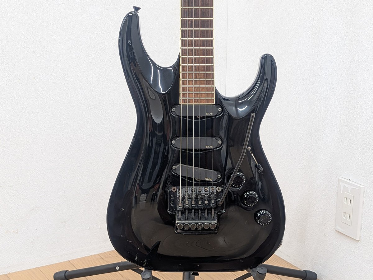 ESP EDWARDS Edwards Strato модель электрогитара черный floyd rose выход звука подтверждено б/у 