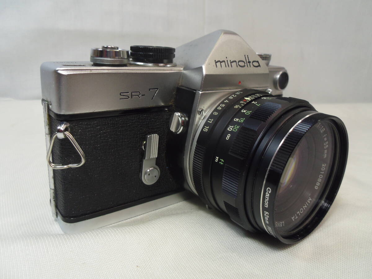 F76◇ミノルタ MINOLTA◇SR-7 + レンズ◇AUTO ROKKOR-PF 55mm F1.8◇フィルムカメラ 一眼レフ◇送料690円◇_画像4