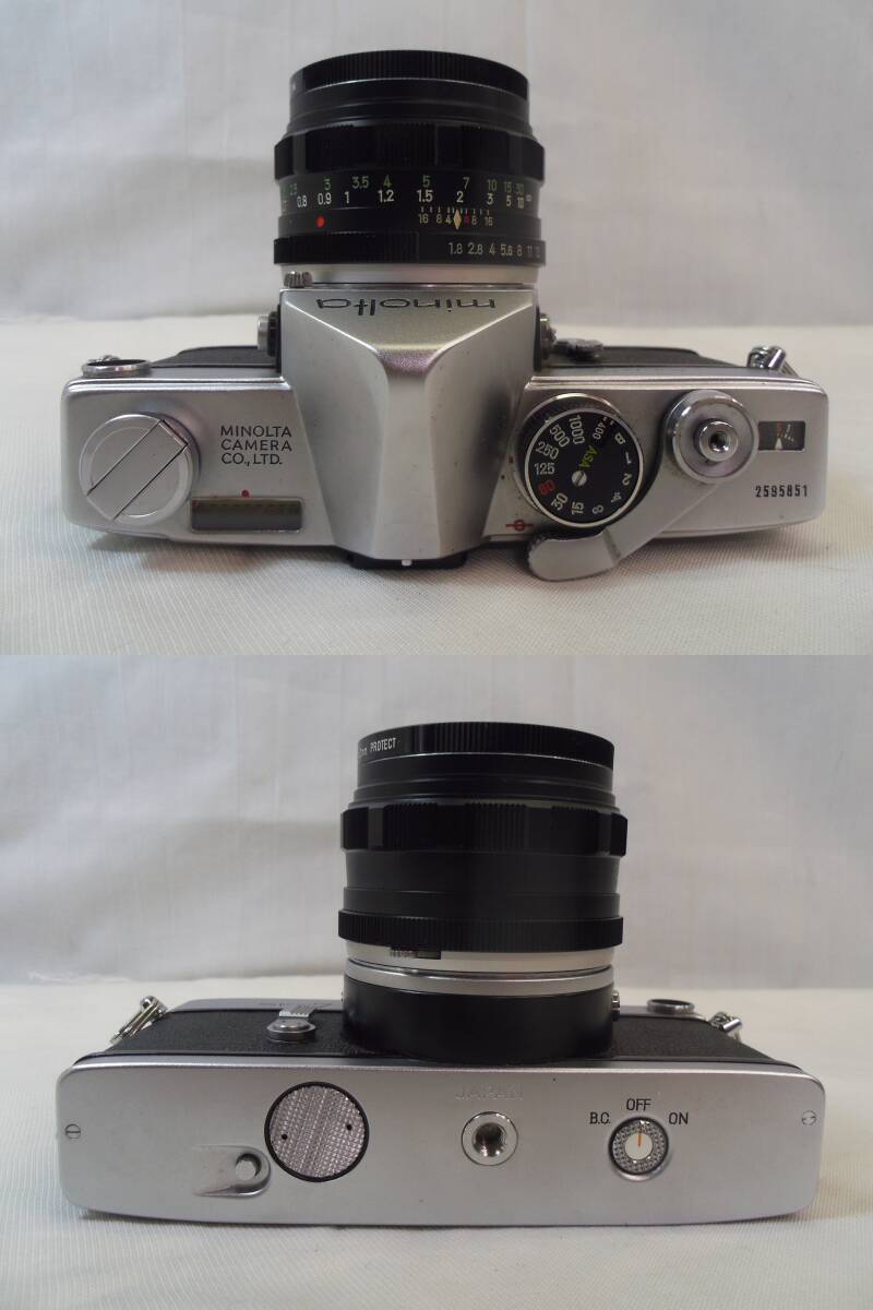 F76◇ミノルタ MINOLTA◇SR-7 + レンズ◇AUTO ROKKOR-PF 55mm F1.8◇フィルムカメラ 一眼レフ◇送料690円◇_画像6