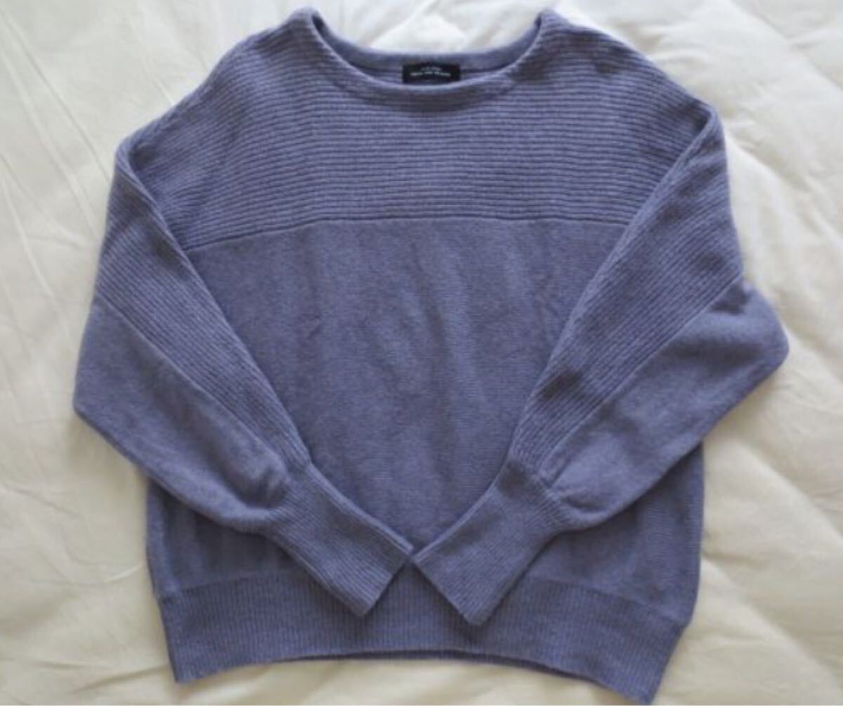 ☆最終値下げ　グリーンレーベルリラクシング　ドルマンスリーブ　ニット　くすみパープル　ライラック　size free　長袖_画像2