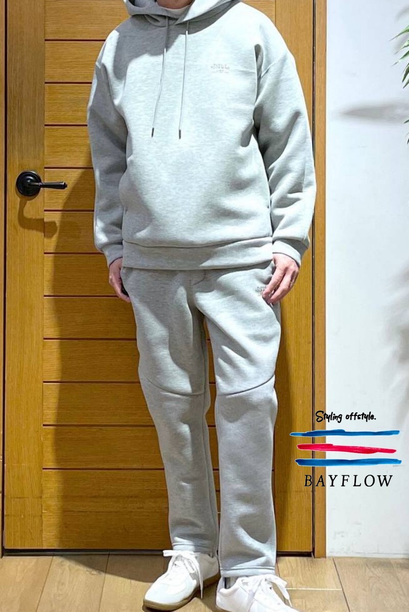 【新品】BAYFLOW Мサイズ ダンボール スウェットパンツ グレー ベイフロー イージーパンツ セットアップ可_画像8