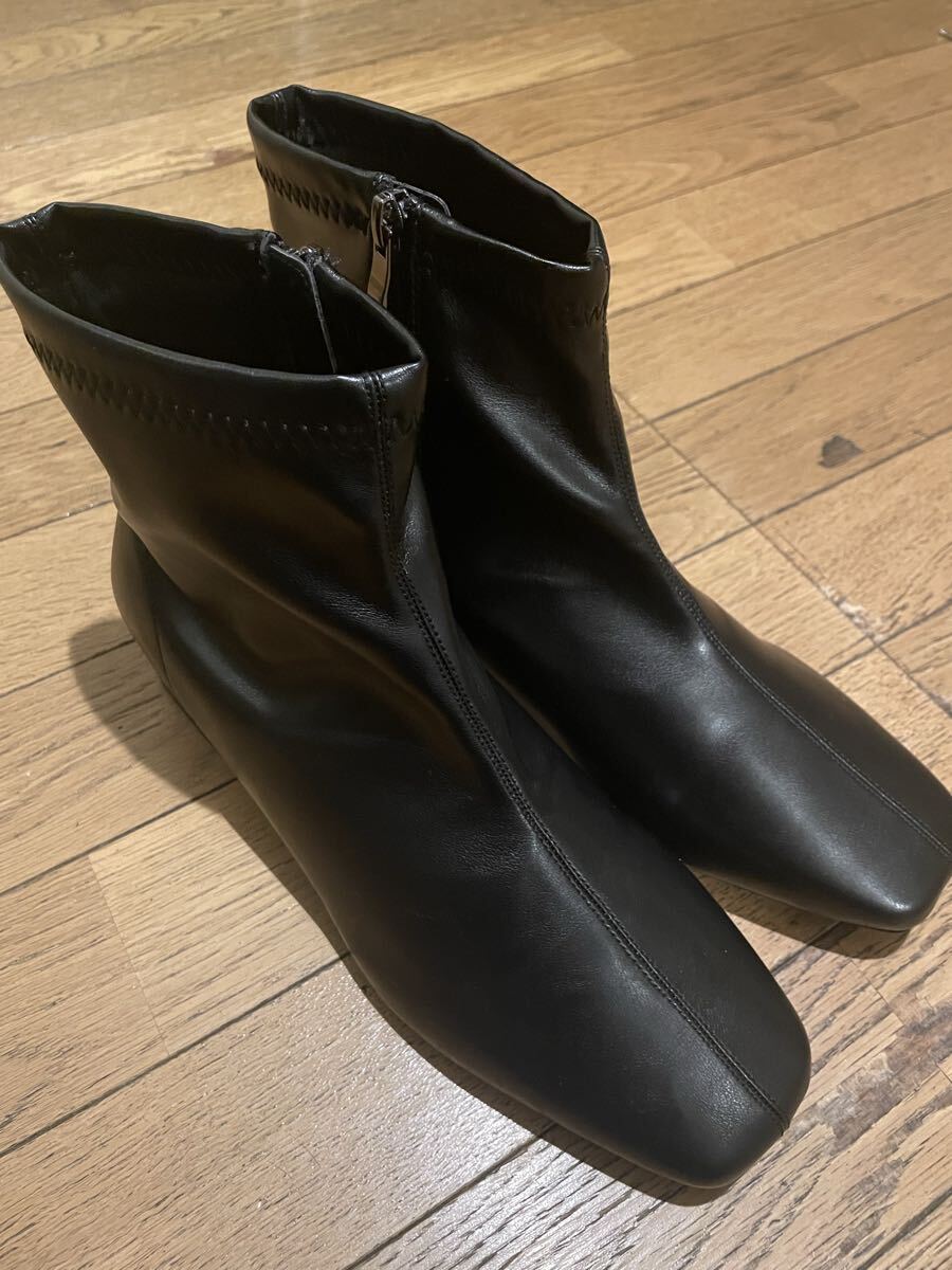 大きいサイズ レディース ゆったり幅広 ストレッチ ショート ブーツ ワイズ4E 25.0〜25.5cm ニッセン nissen_画像2