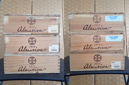 【3箱セット ワイン木箱 蓋付き アルマヴィーヴァ 2010年&2011年】750ml×6本用 マイポ・ヴァレー ウッドケース ALMAVIVA_画像4