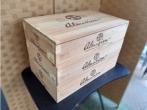 【3箱セット ワイン木箱 蓋付き アルマヴィーヴァ 2010年&2011年】750ml×6本用 マイポ・ヴァレー ウッドケース ALMAVIVA_画像1
