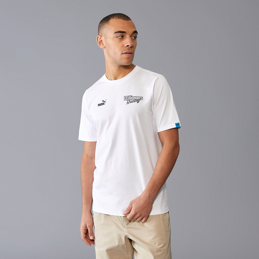 Williams-Puma Tshirt ウィリアムズ レーシング プーマ レガシ Tシャツ (S) ホワイト_画像2