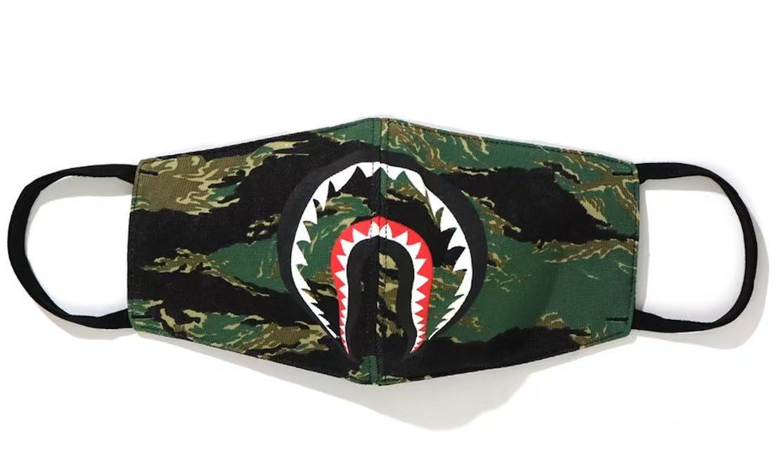 BAPE Tiger Camo Shark Mask アベイシングエイプ マスク ア ベイシング エイプ A BATHING APE_画像1