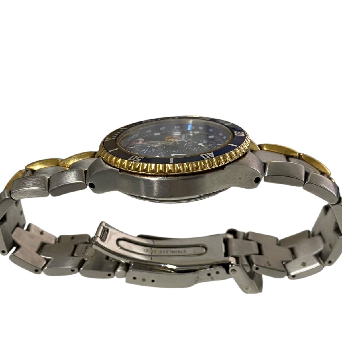 【中古品】JFA サッカー日本代表チーム オフィシャル クロノグラフ 限定 自動巻き 裏スケ 腕時計 A98483RD_画像4