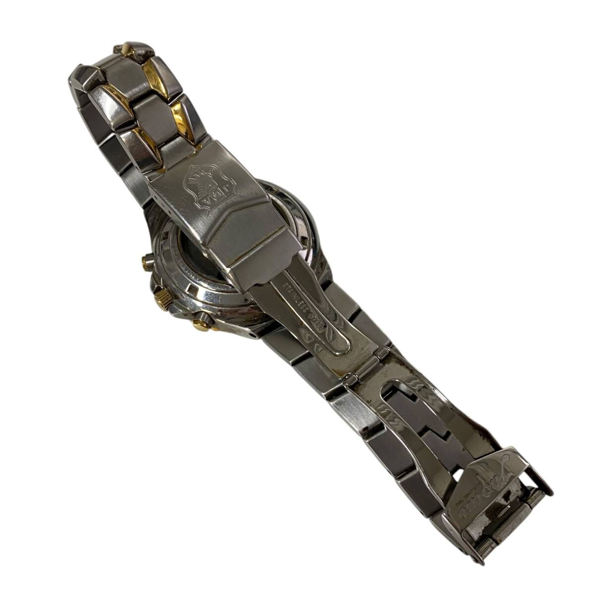 【中古品】JFA サッカー日本代表チーム オフィシャル クロノグラフ 限定 自動巻き 裏スケ 腕時計 A98483RD_画像7