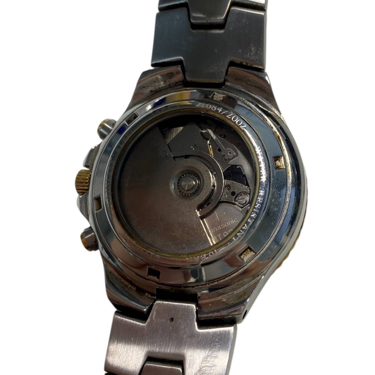 【中古品】JFA サッカー日本代表チーム オフィシャル クロノグラフ 限定 自動巻き 裏スケ 腕時計 A98483RD_画像8