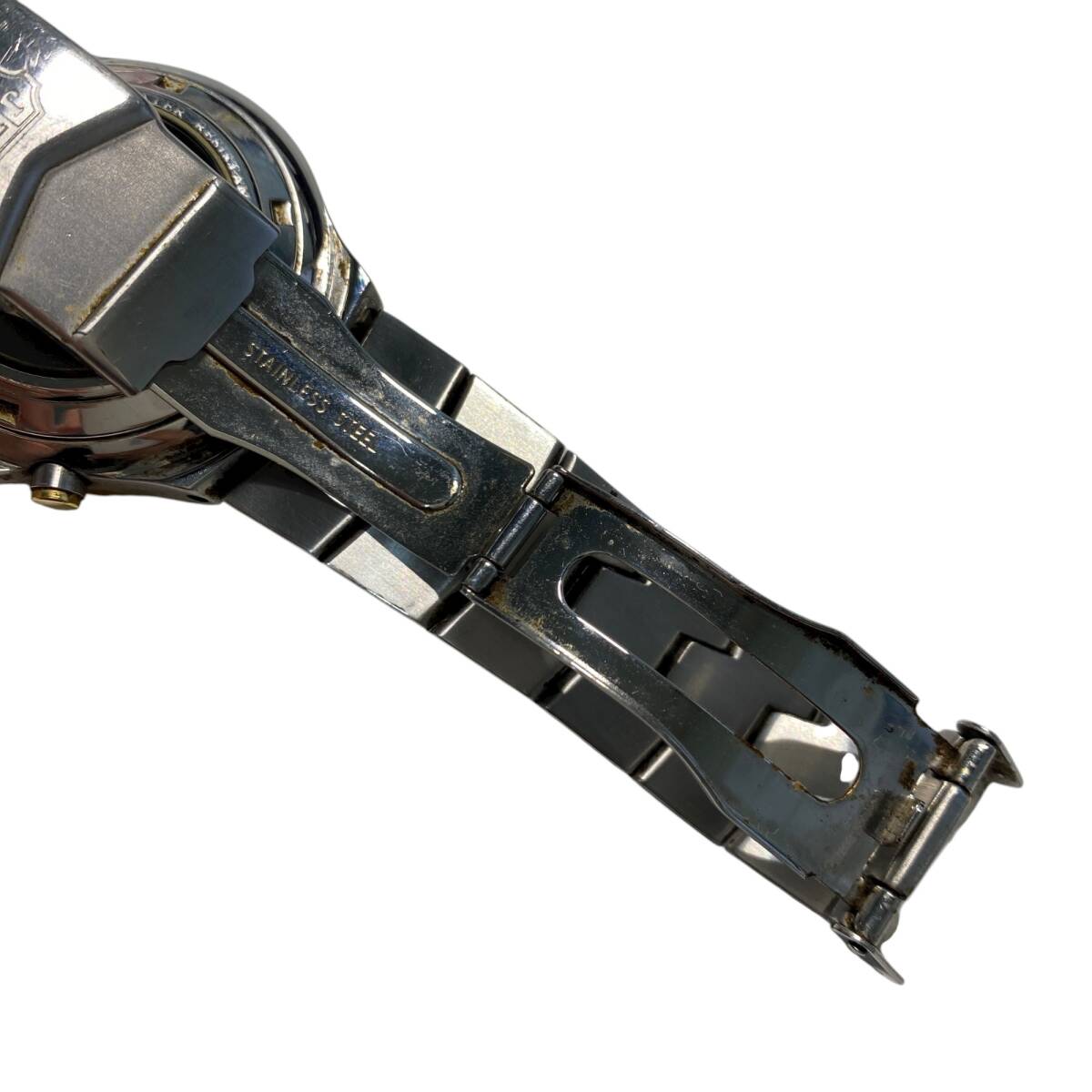 【中古品】JFA サッカー日本代表チーム オフィシャル クロノグラフ 限定 自動巻き 裏スケ 腕時計 A98483RD_画像9