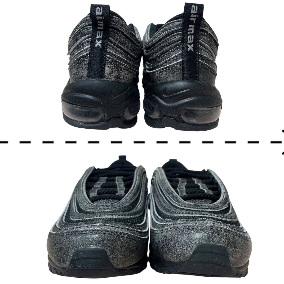 * не использовался / товары долгосрочного хранения * Nike air max 97 Comme des Garcons Homme pryus черный DX6932-002 спортивные туфли 25.0cm коробка иметь P45819NI