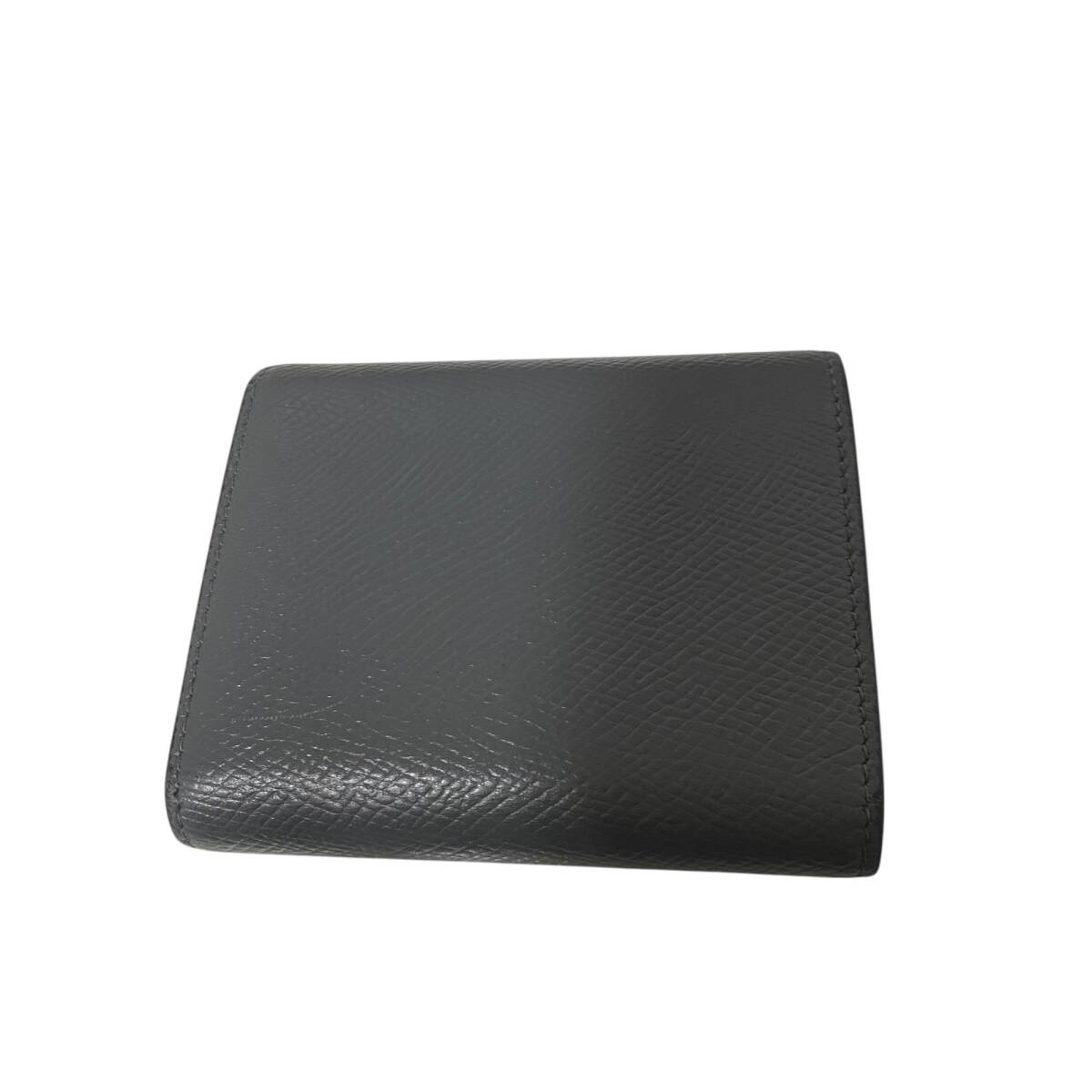 【中古品】CELINE スモール スモール トリフォールドウォレット ペブル 10B573BEL セリーヌ 三つ折り財布 グレー 留め具難有 KK95197RK_画像2