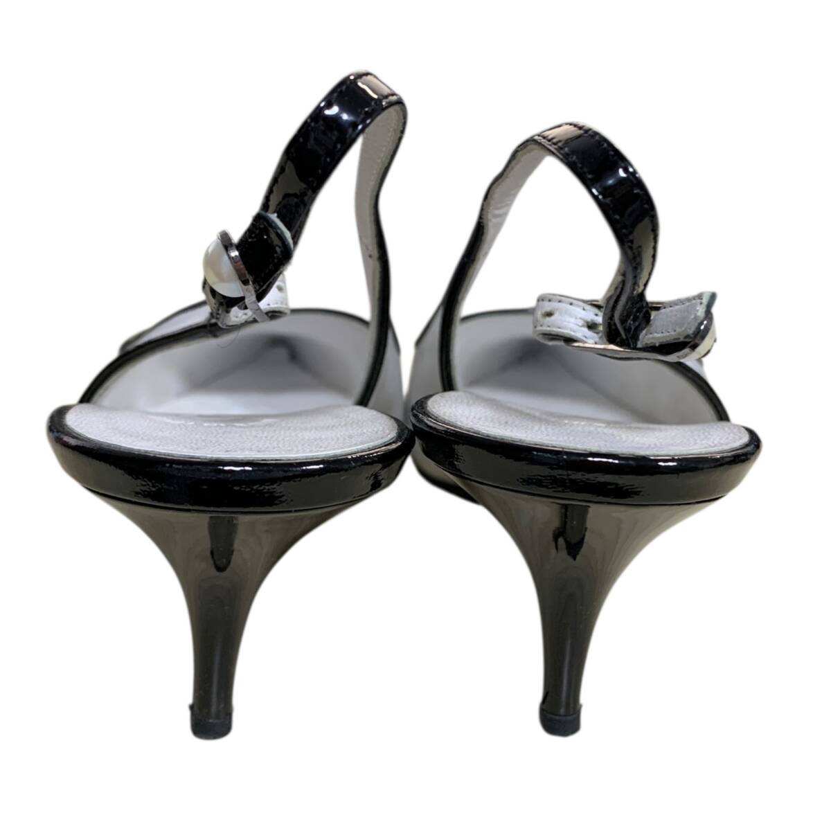 ◆中古品◆ CHANEL シャネル パンプス ココマーク バイカラー 164148 ホワイト/ブラック サイズ35 1/2 箱有 レディース kyV18874N_画像6