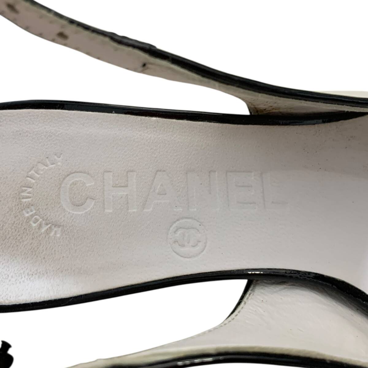 ◆中古品◆ CHANEL シャネル パンプス ココマーク バイカラー 164148 ホワイト/ブラック サイズ35 1/2 箱有 レディース kyV18874N_画像9