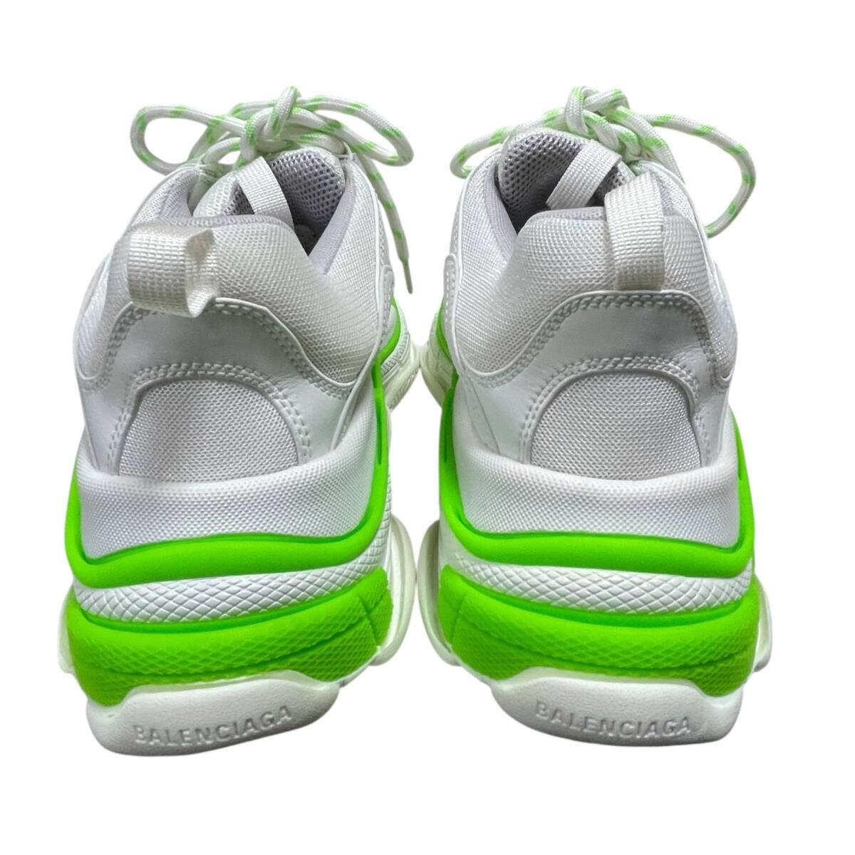 ◆中古品◆BALENCIAGA バレンシアガ tripleS トリプルS 白×緑 ホワイト グリーン スニーカー メンズ 27.5cm 外箱に破損有 Q98254NJ_画像8