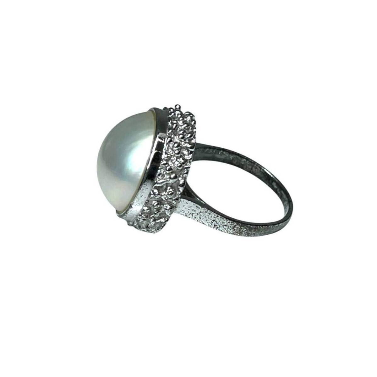 TASAKI/タサキ真珠 マベパール リング SILVER/シルバー刻印 指輪 約10号サイズ ケース付き(SME13355)_画像4