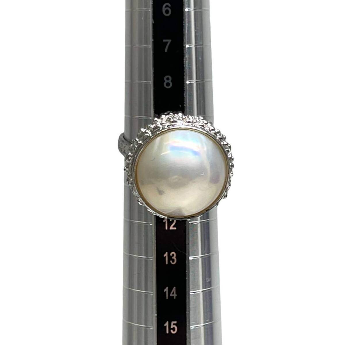 TASAKI/タサキ真珠 マベパール リング SILVER/シルバー刻印 指輪 約10号サイズ ケース付き(SME13355)_画像6
