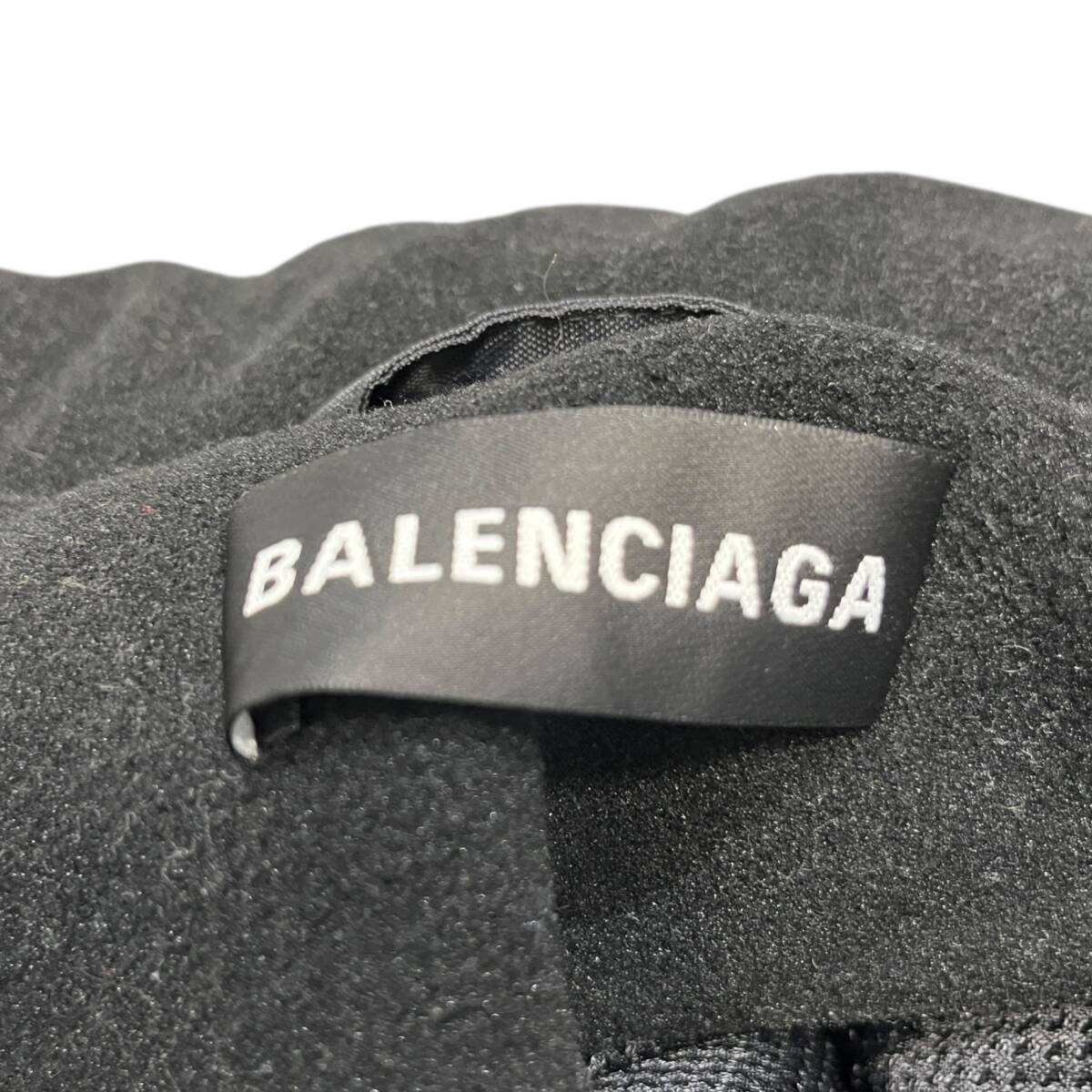 ■中古品■BALENCIAGA バレンシアガ ロゴウインドブレーカージャケット メンズ 男性用 533917 TA018 サイズ44 ブラック ZKM6464ZD_画像4