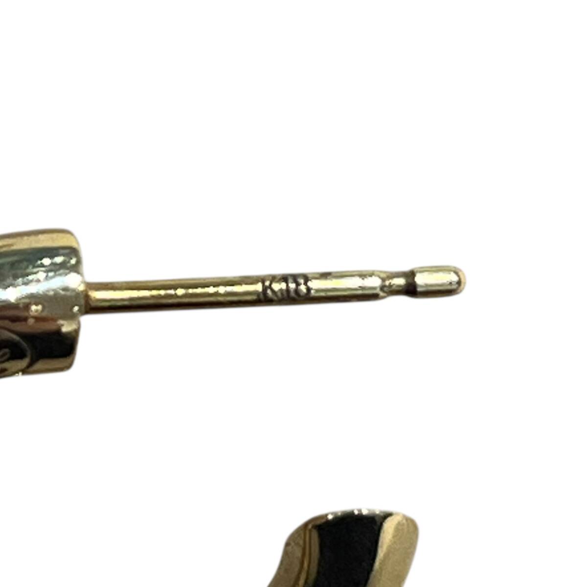 ■中古品■キャリアリング CAREERING プラシーボ PLACEBO ピアス K18/SV シルバーゴールド カード付 ZKM6519ZC_画像6