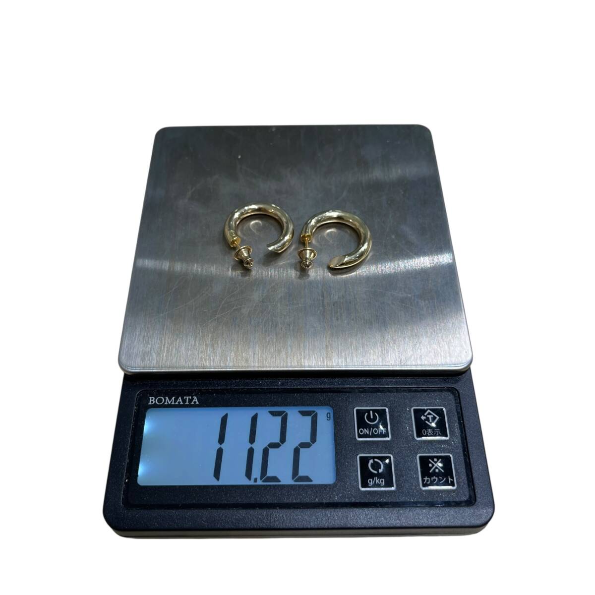 ■中古品■キャリアリング CAREERING プラシーボ PLACEBO ピアス K18/SV シルバーゴールド カード付 ZKM6519ZC_画像8