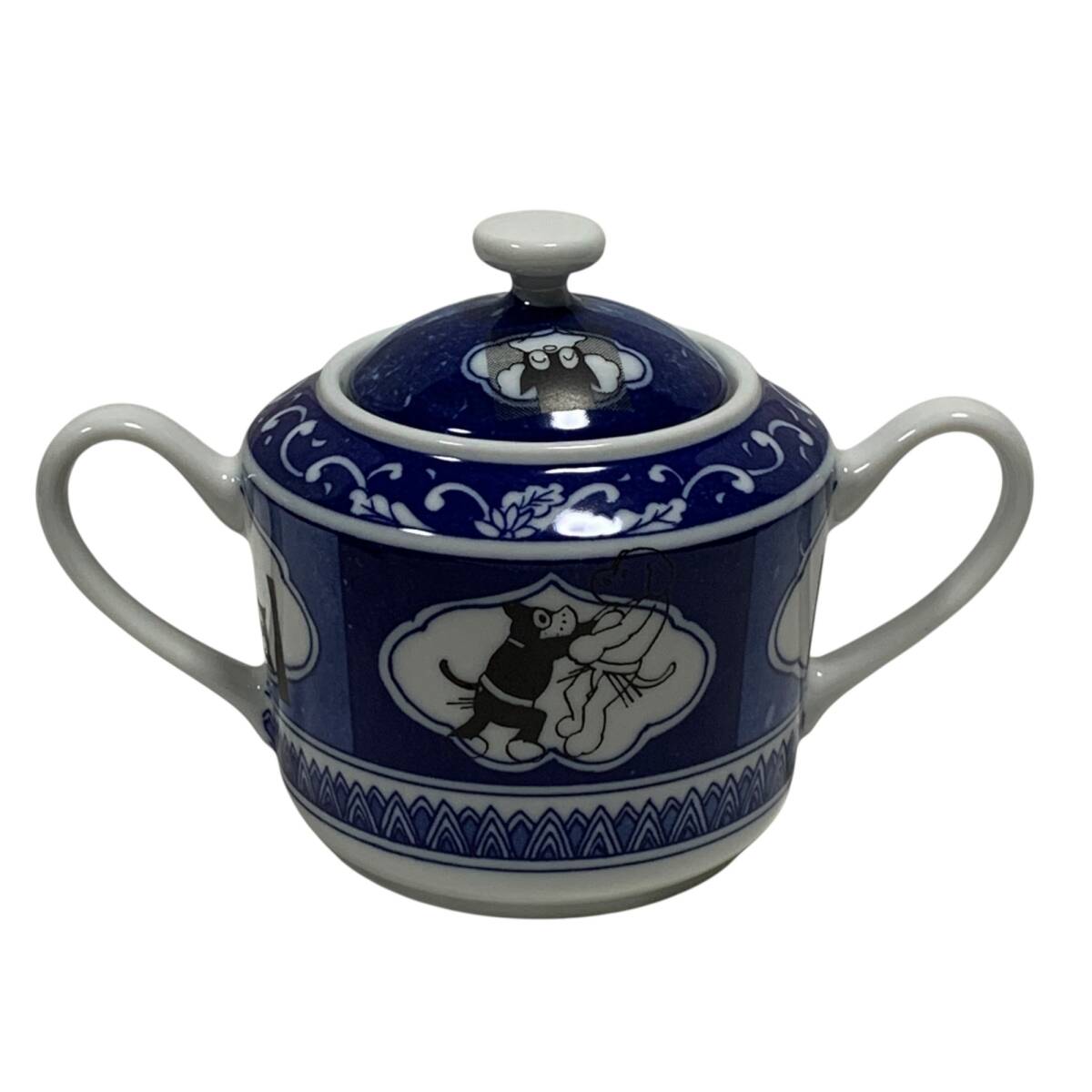 ◆中古品/保管品◆ のらくろ ティーセット ティーポット クリーマー シュガーポット 陶器 茶器 3点セット アンティーク 本体のみ kyV17641N_画像7