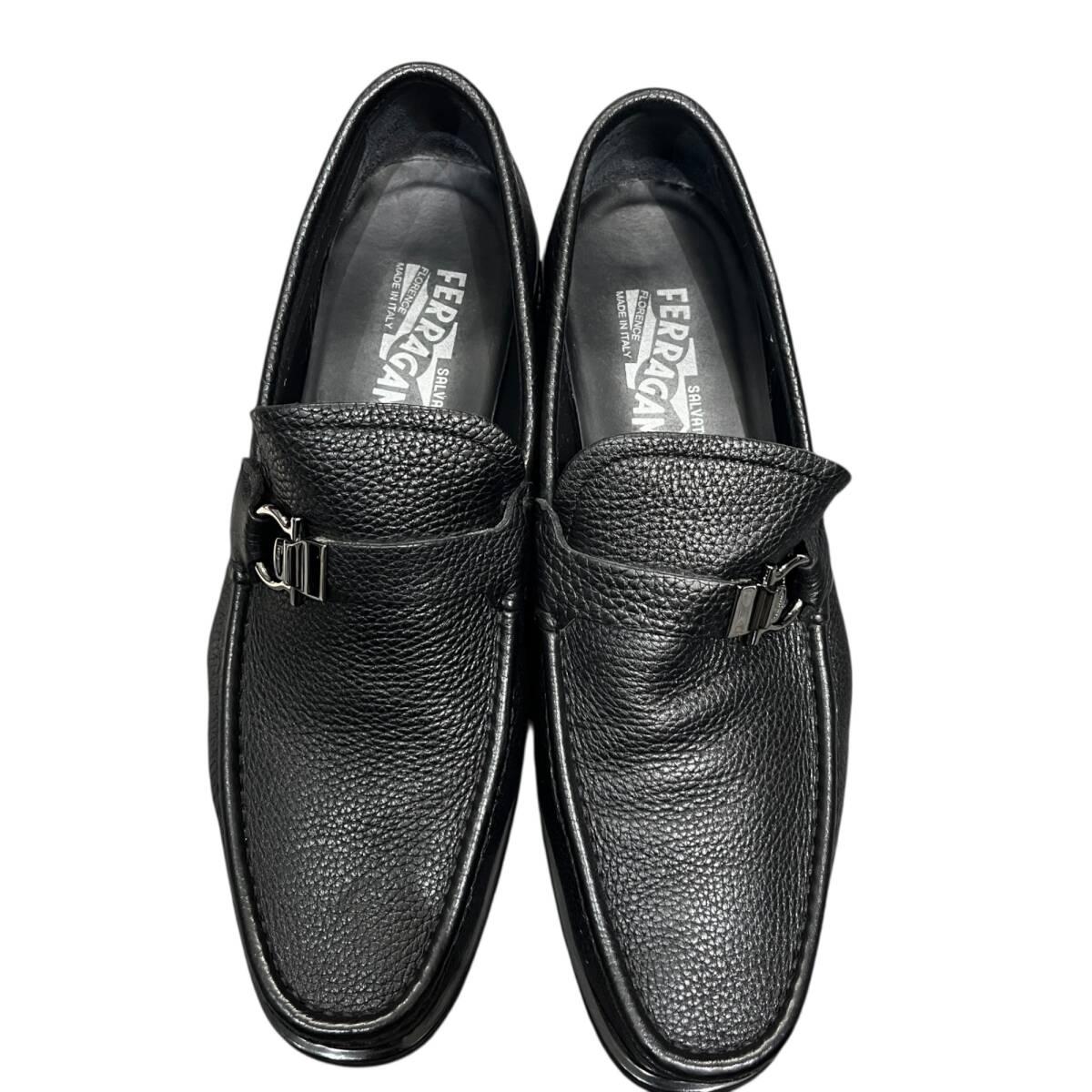 ■中古品■サルヴァトーレフェラガモ Salvatore Ferragamo ガンチーニ レザー ローファー革靴 414688 EE 7 1/2 靴 シューズ ZAH5527ZD_画像2