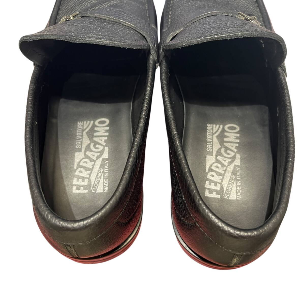 ■中古品■サルヴァトーレフェラガモ Salvatore Ferragamo ガンチーニ レザー ローファー革靴 414688 EE 7 1/2 靴 シューズ ZAH5527ZD_画像5