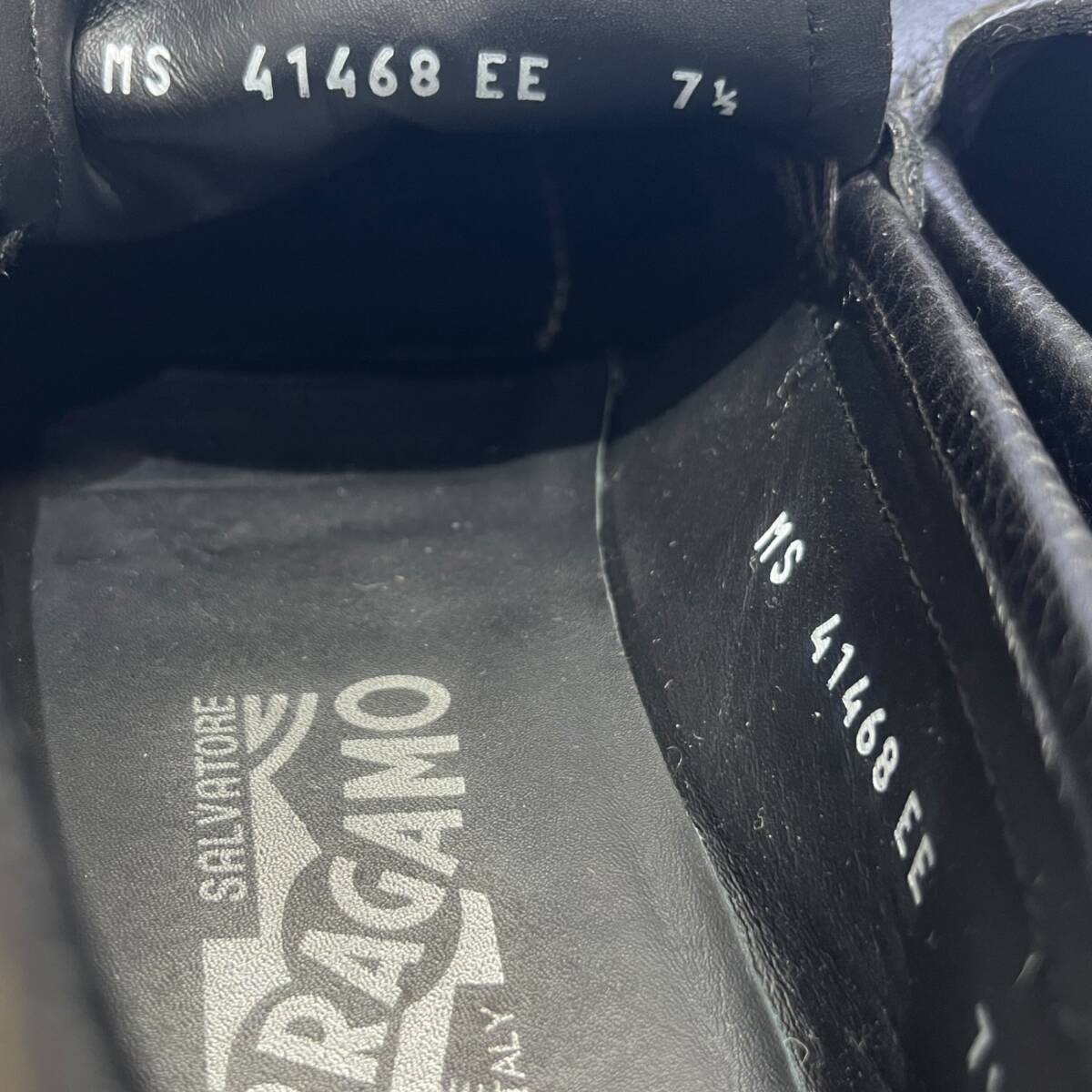 ■中古品■サルヴァトーレフェラガモ Salvatore Ferragamo ガンチーニ レザー ローファー革靴 414688 EE 7 1/2 靴 シューズ ZAH5527ZD_画像9