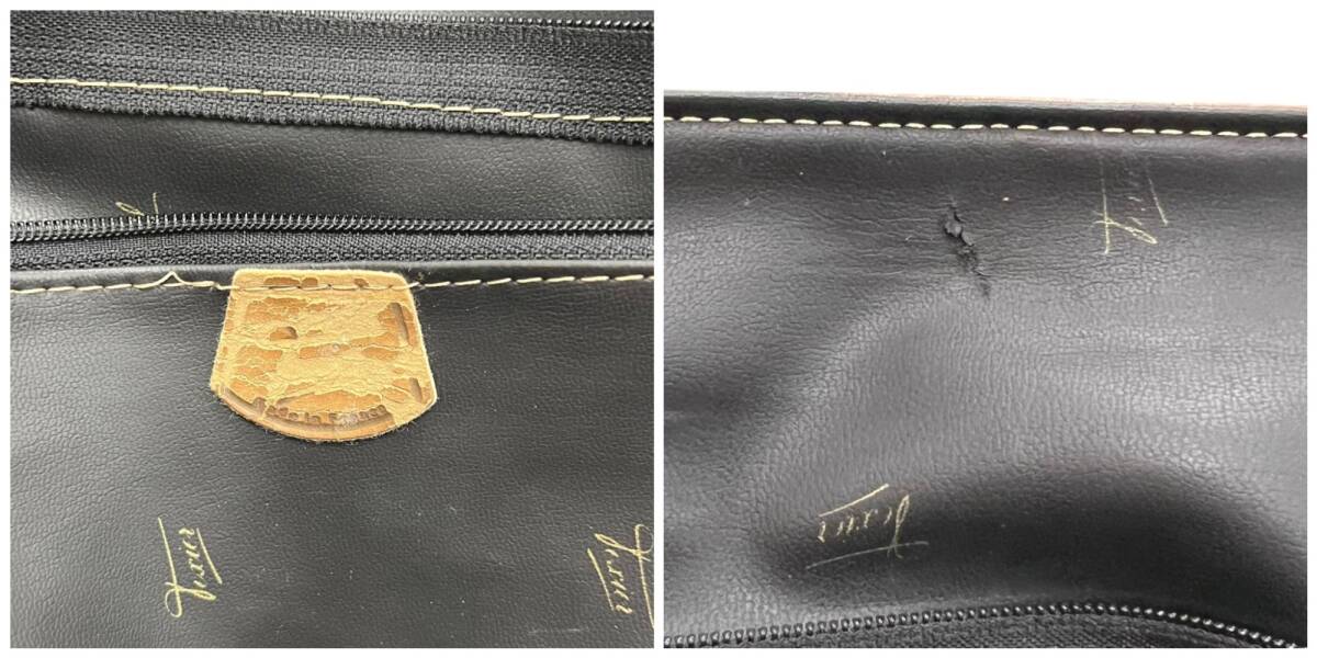 * б/у товар *texiertekisie кожа сумка "Boston bag" dokta- сумка сумка на плечо Франция зеленый × Brown текущее состояние товар coI5239COB