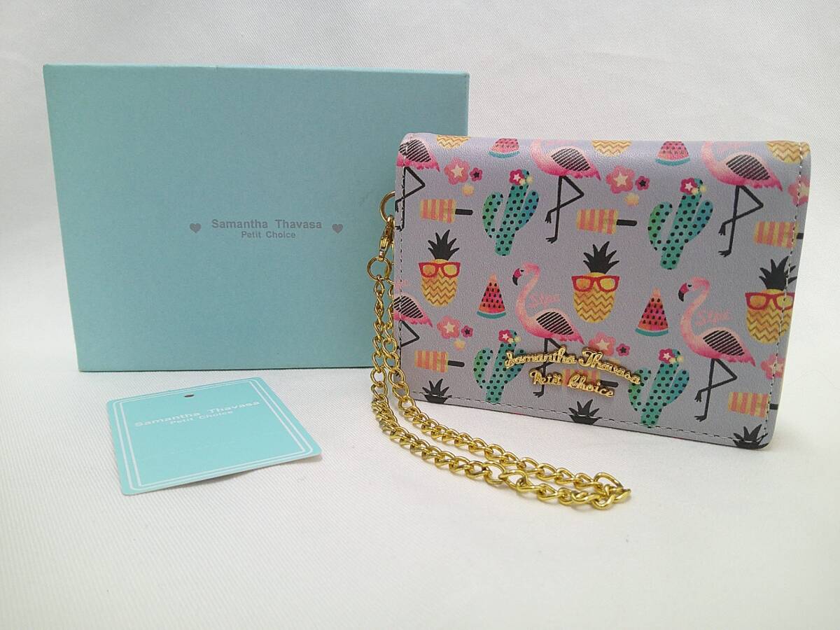 ☆新品未使用☆ サマンサタバサ Samantha Thavasa Petit Choice パスケース 定期入れ カード入れ メキシカン柄 箱付き KNK10-772H_画像1