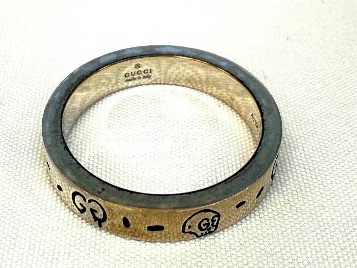 【 中古品 】 GUCCI グッチ アイコン ゴーストリング Ag925 刻印 指輪 サイズ18 重さ4.9ｇ ISSM4596S_画像1