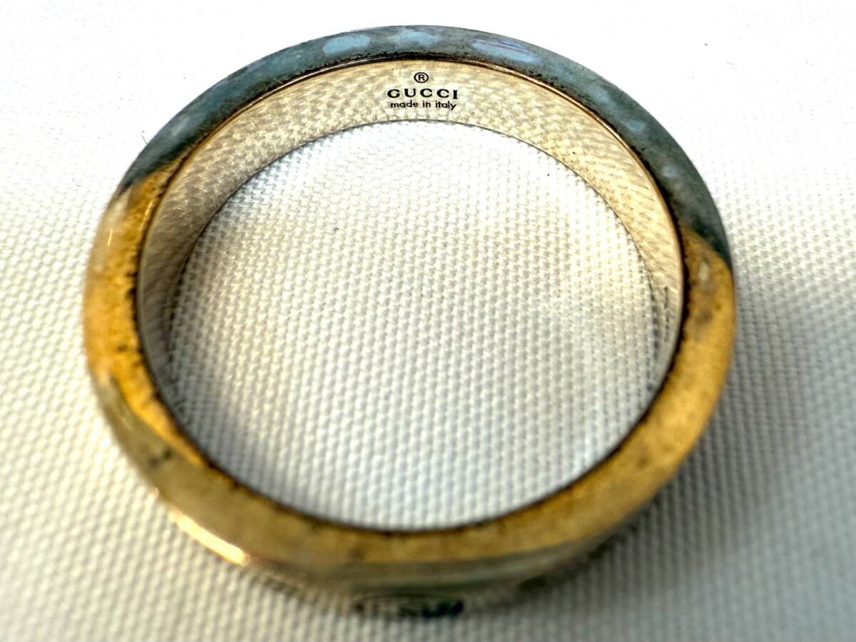 【 中古品 】 GUCCI グッチ アイコン ゴーストリング Ag925 刻印 指輪 サイズ18 重さ4.9ｇ ISSM4596S_画像4
