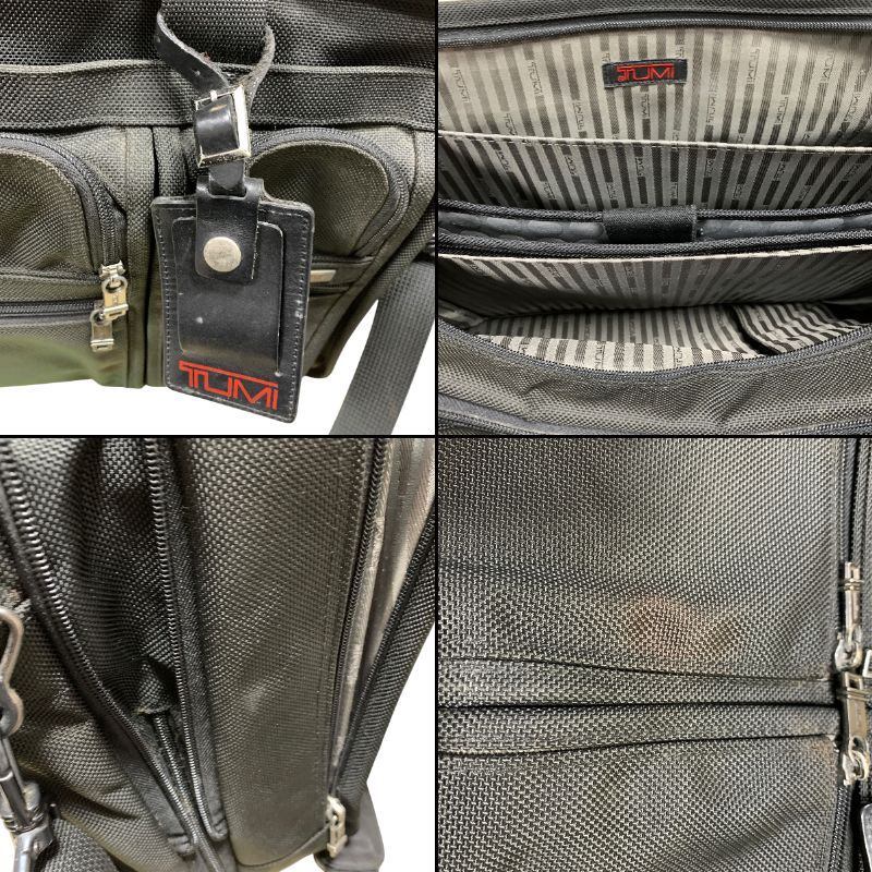 ◆中古品◆TUMI トゥミ Alpha ブリーフケース ナイロン×レザー A4収納 通勤 ビジネスバッグ PC収納 ブラック kyQ18977N