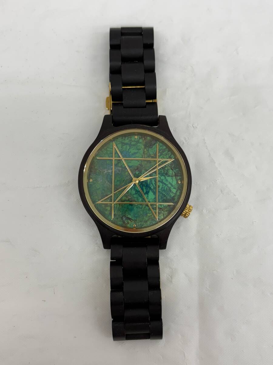 【動作未確認品】NOZ/クォーツ腕時計/アナログ/GRN/BLK メンズ 腕時計 3針 ブラック×グリーン 箱付き IST4957Y_画像2