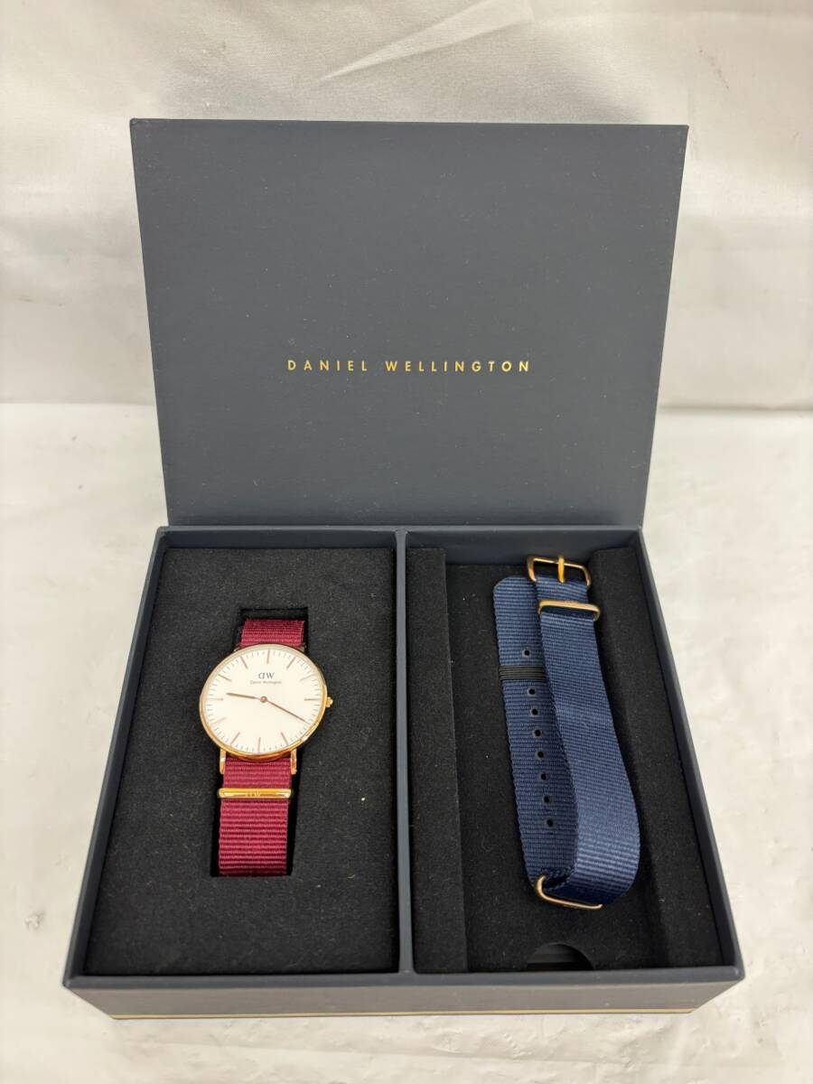[ работоспособность не проверялась товар ] Daniel we Lynn тонн /DanielWellington наручные часы ремень : красный / голубой с коробкой SMT2065Y