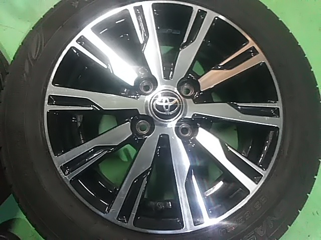 トヨタ ピクシスメガ 純正 14×4.5J 4H PCD100 +45 ・ ダンロップ 155/65R14 2本SET (W25015) _画像3